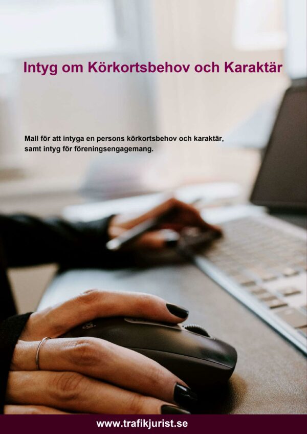 intyg körkort karaktär