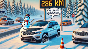 Jeep Avenger gav upp efter 286 km